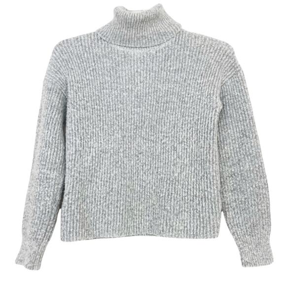 Calvin Klein Jeans Gray Ribbed Wool Blend Turtleneck Sweater Sz S - Picture 5 of 5
